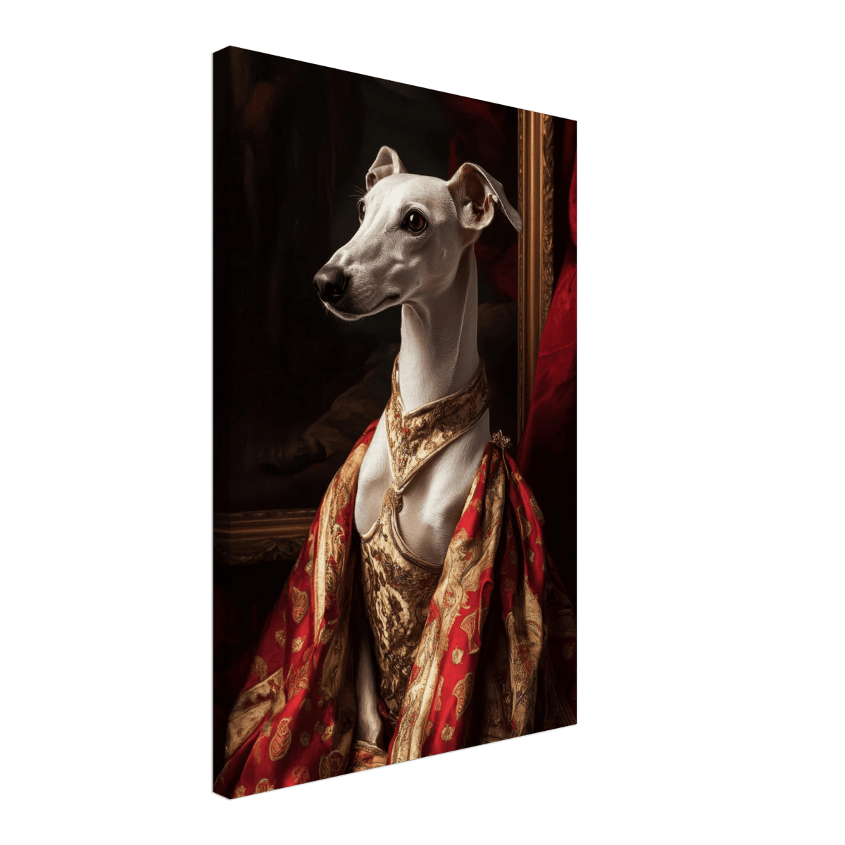 Elegant Baroque Greyhound Portrait A sleek grey - Shop Ai Art WebShop - Digital Art online Store