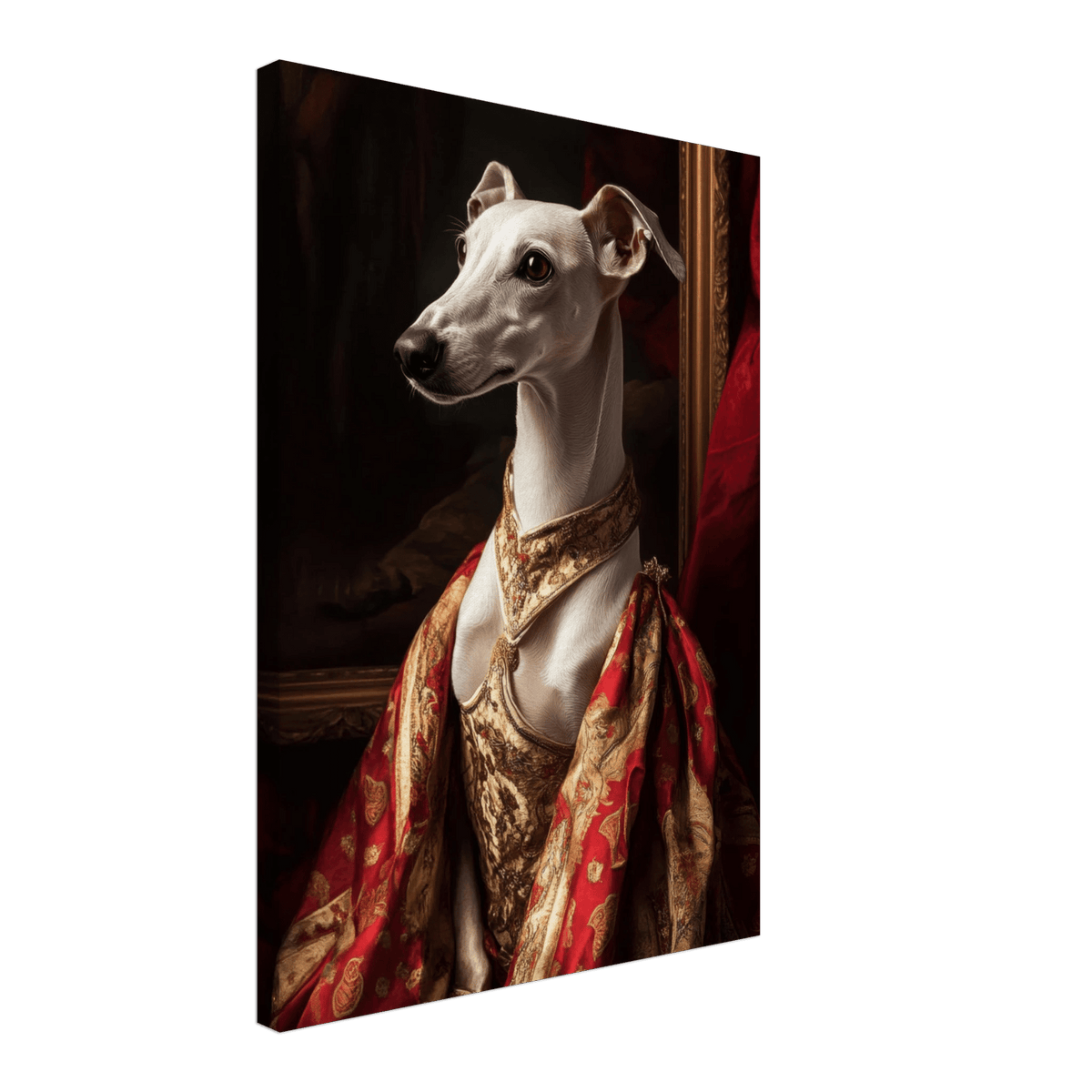 Elegant Baroque Greyhound Portrait A sleek grey - Shop Ai Art WebShop - Digital Art online Store