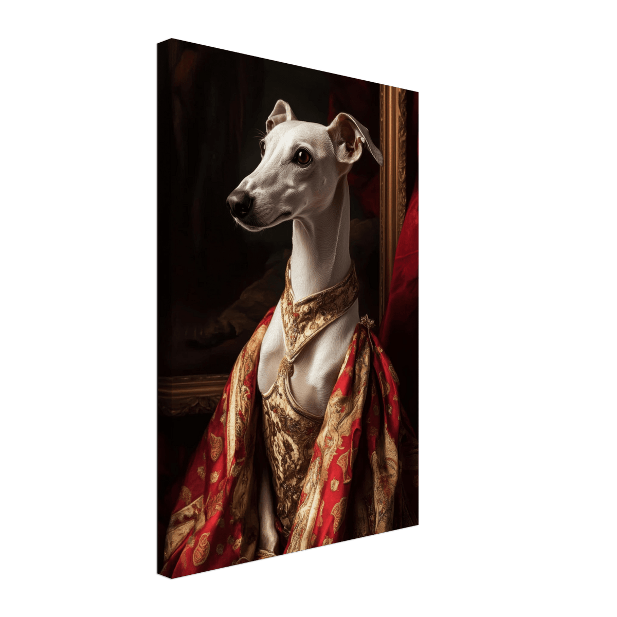 Elegant Baroque Greyhound Portrait A sleek grey - Shop Ai Art WebShop - Digital Art online Store