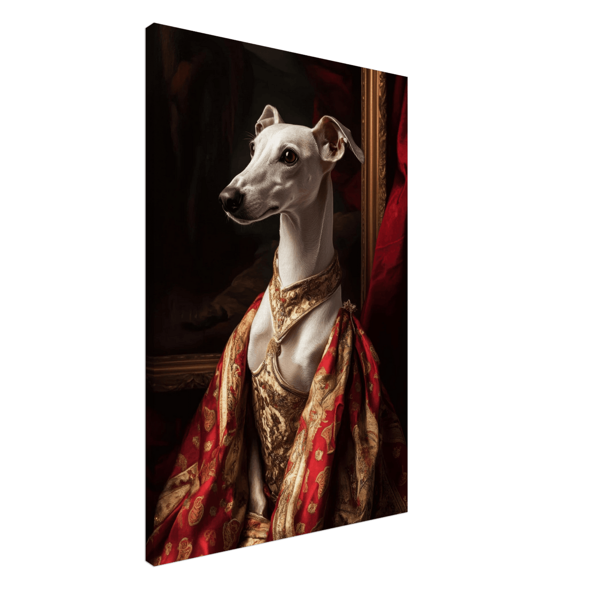 Elegant Baroque Greyhound Portrait A sleek grey - Shop Ai Art WebShop - Digital Art online Store