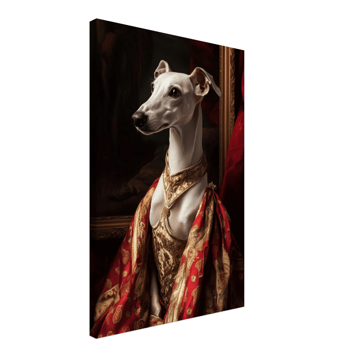 Elegant Baroque Greyhound Portrait A sleek grey - Shop Ai Art WebShop - Digital Art online Store