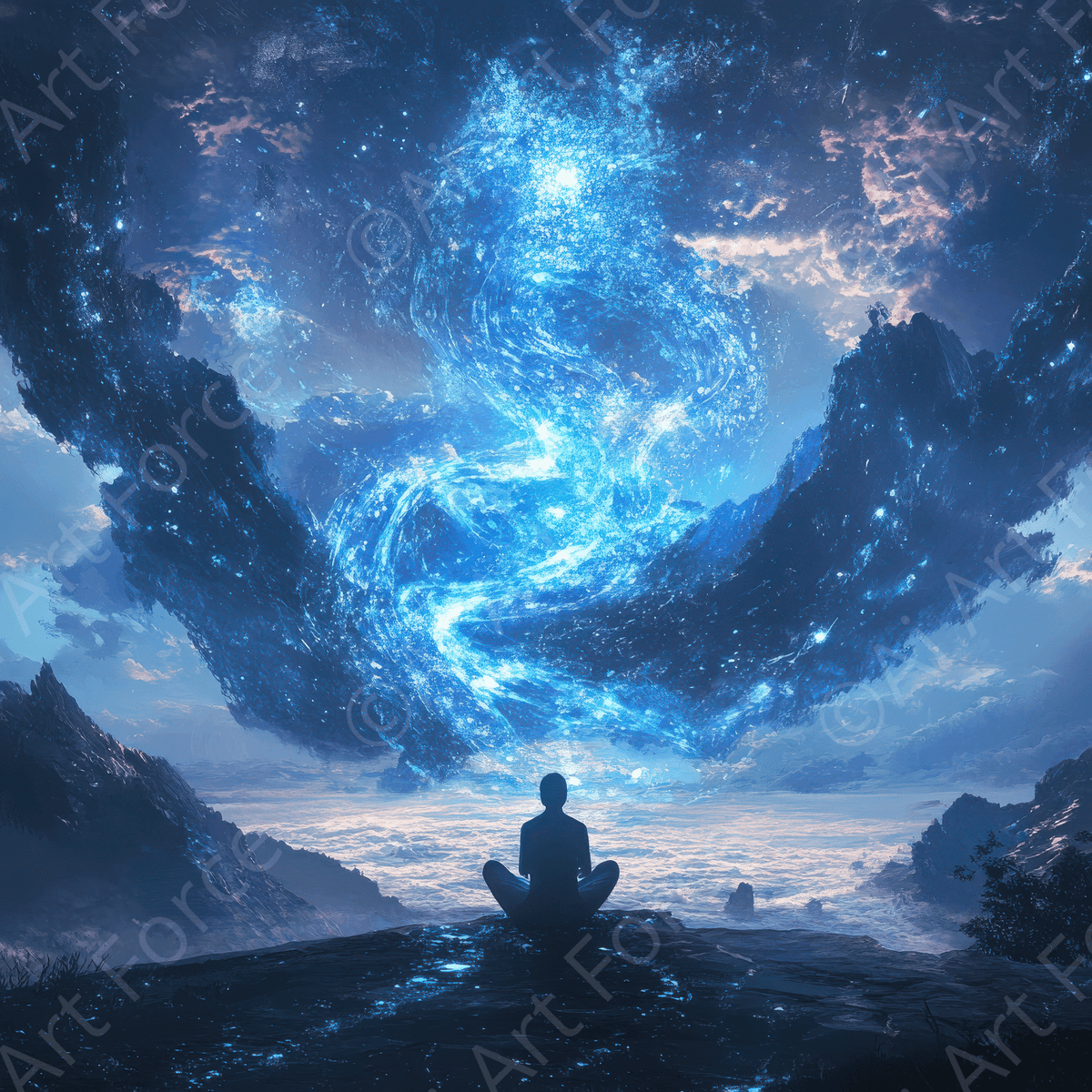 Embodied vs. Digital Spiritual Growth 2 - Shop Ai Art WebShop - Digital Art online Store