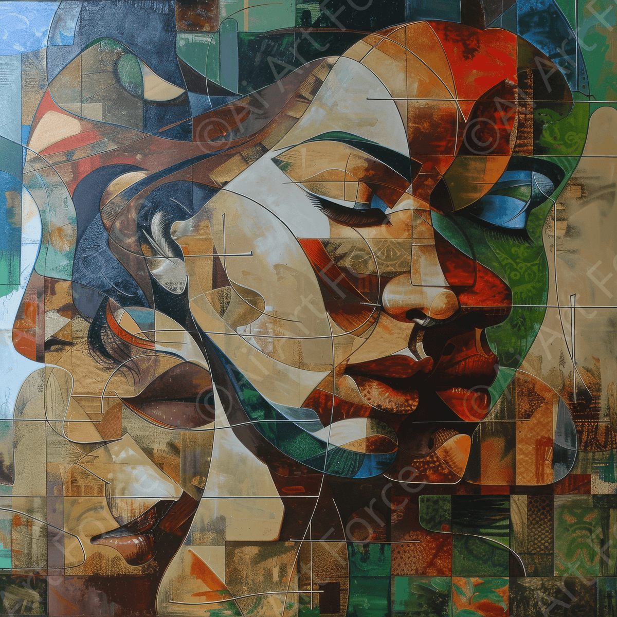 Expresionism man ruling the world according to women 3 - Shop Ai Art WebShop - Digital Art online Store