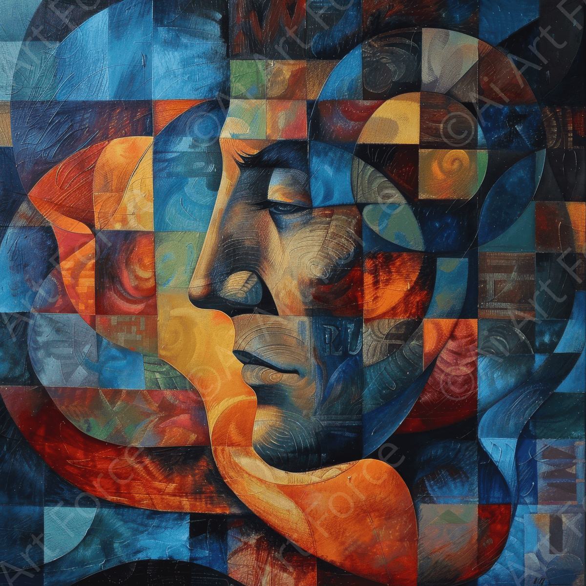 Expresionism man ruling the world according to women 8 - Shop Ai Art WebShop - Digital Art online Store