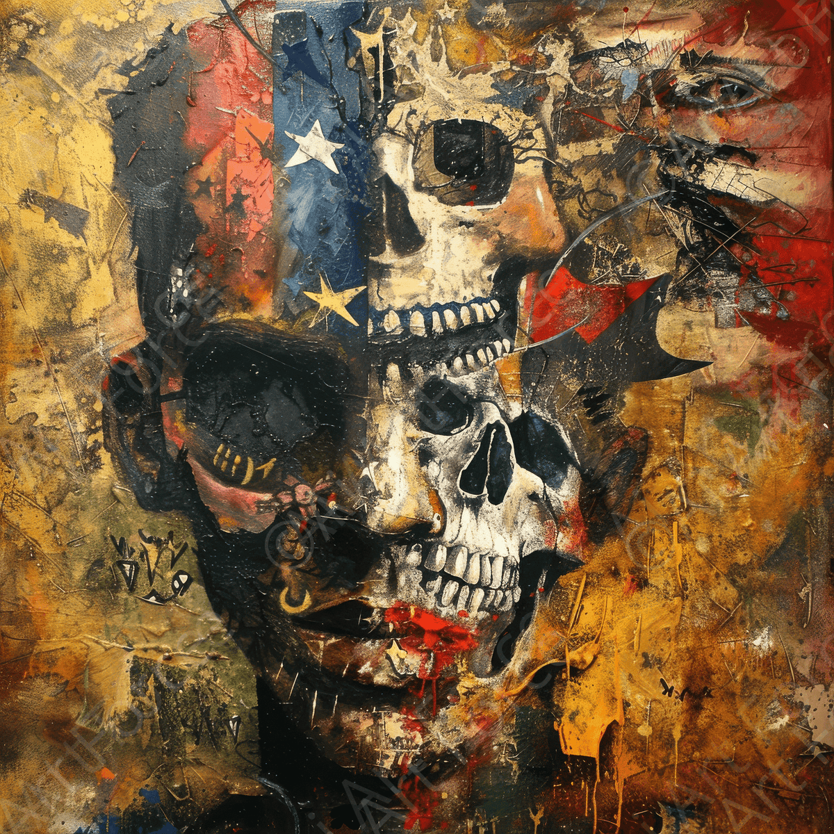 Expressionism art style American ancestors 2 - Shop Ai Art WebShop - Digital Art online Store