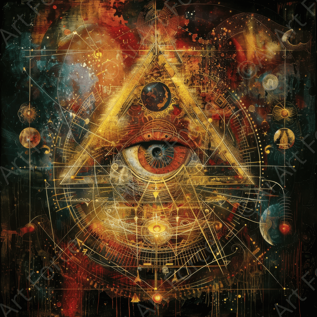 Eye of horus abstract style 4 - Shop Ai Art WebShop - Digital Art online Store