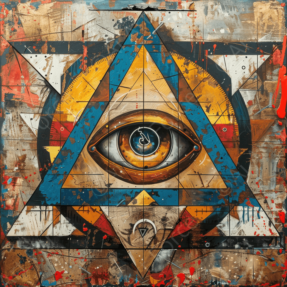 Eye of horus abstract style 7 - Shop Ai Art WebShop - Digital Art online Store