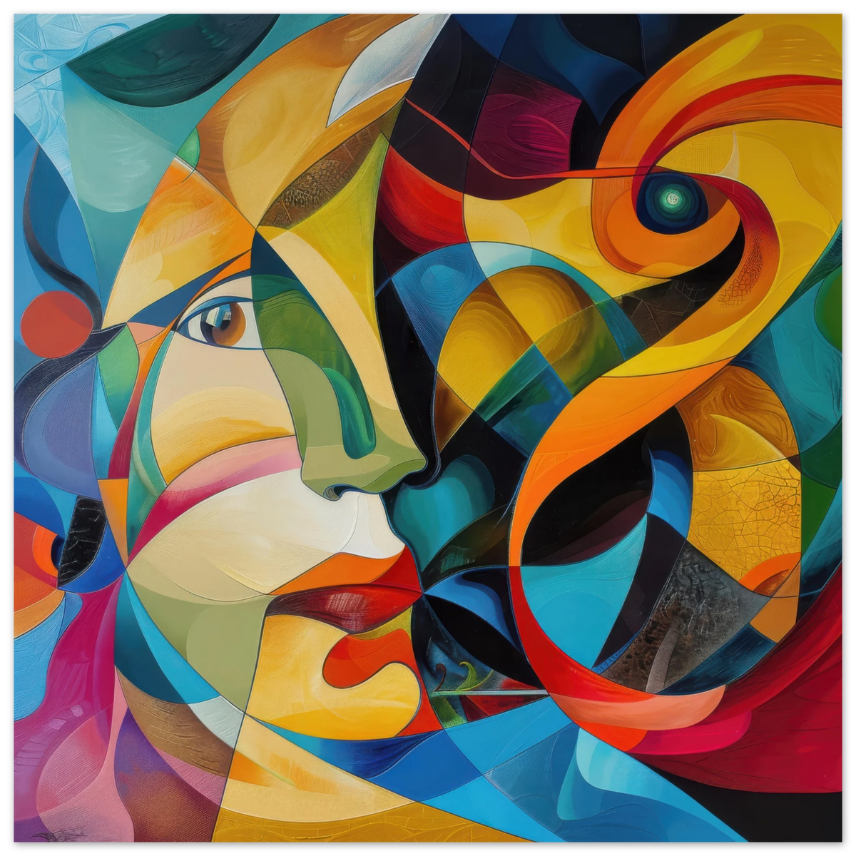 Face of the moon abstract art style - Shop Ai Art WebShop - Digital Art online Store