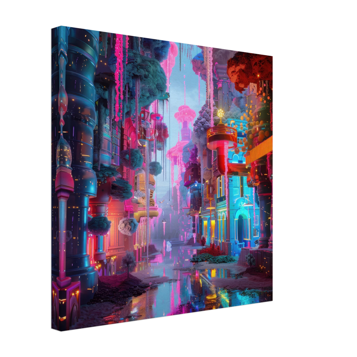 Fluorescent Fantasy World 5 - Shop Ai Art WebShop - Digital Art online Store