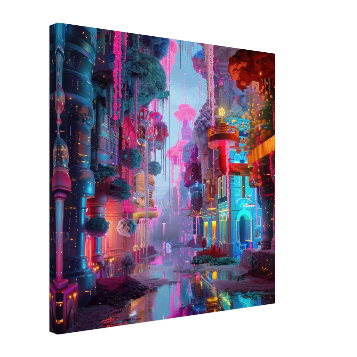 Fluorescent Fantasy World 5 - Shop Ai Art WebShop - Digital Art online Store