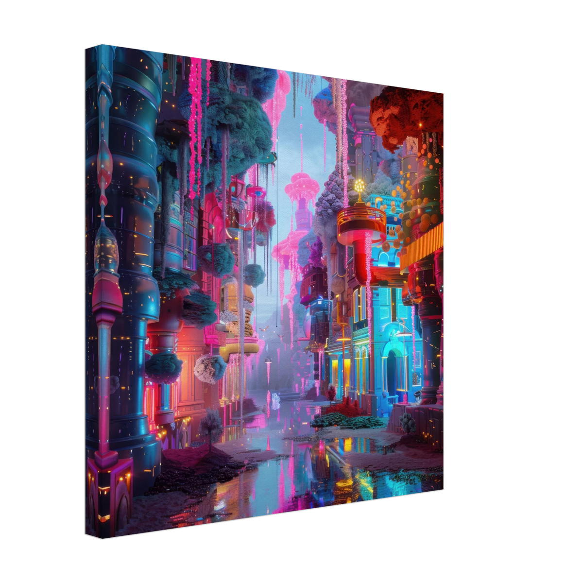Fluorescent Fantasy World 5 - Shop Ai Art WebShop - Digital Art online Store