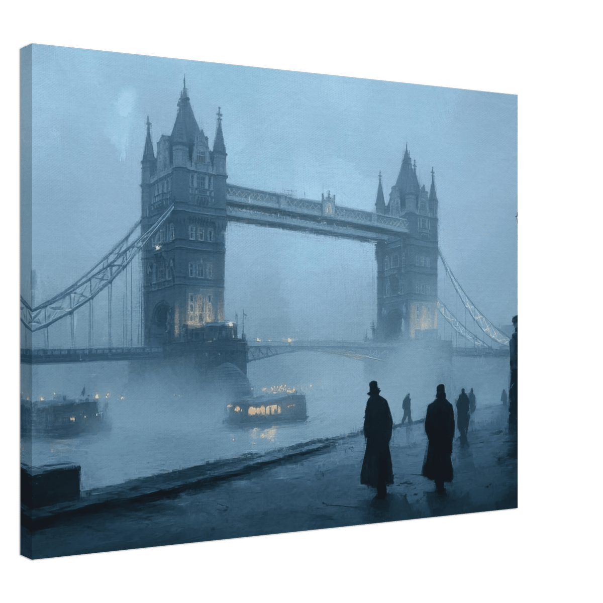 Foggy London Bridge at Dawn A misty morning vie 3 - Shop Ai Art WebShop - Digital Art online Store
