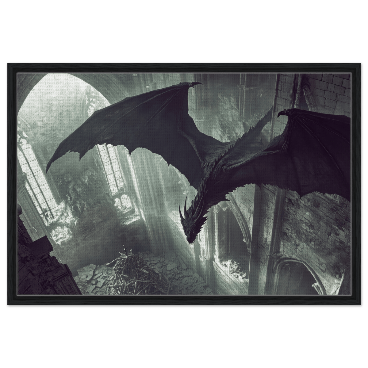 Gothic Shadow Dragons Lair Gothic Dramatic High 2 - Shop Ai Art WebShop - Digital Art online Store