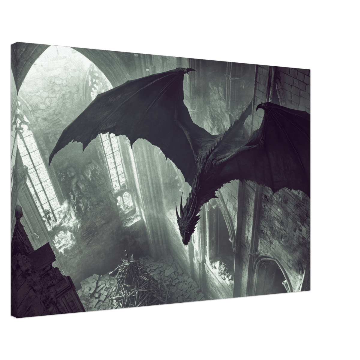 Gothic Shadow Dragons Lair Gothic Dramatic High 2 - Shop Ai Art WebShop - Digital Art online Store