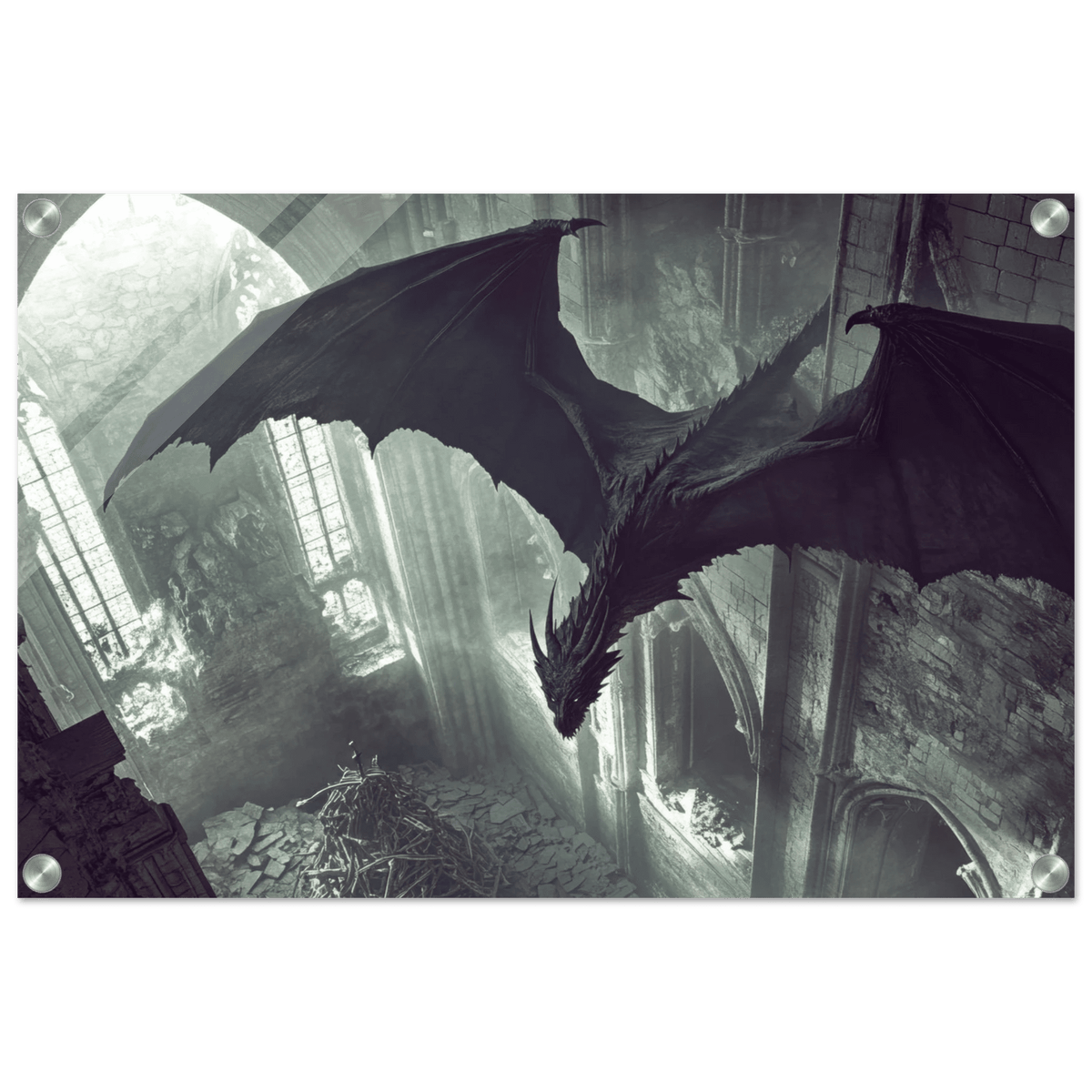 Gothic Shadow Dragons Lair Gothic Dramatic High 2 - Shop Ai Art WebShop - Digital Art online Store