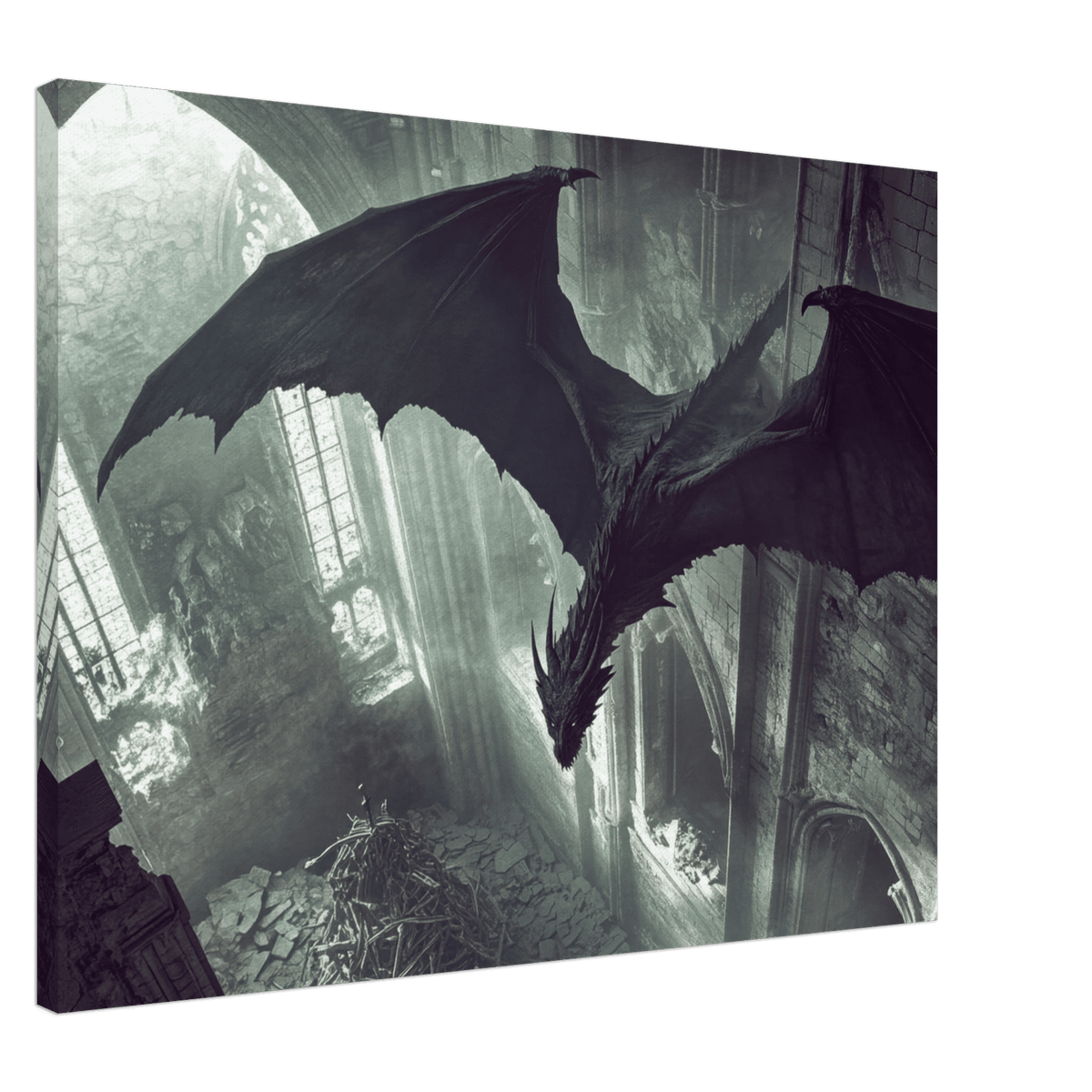 Gothic Shadow Dragons Lair Gothic Dramatic High 2 - Shop Ai Art WebShop - Digital Art online Store