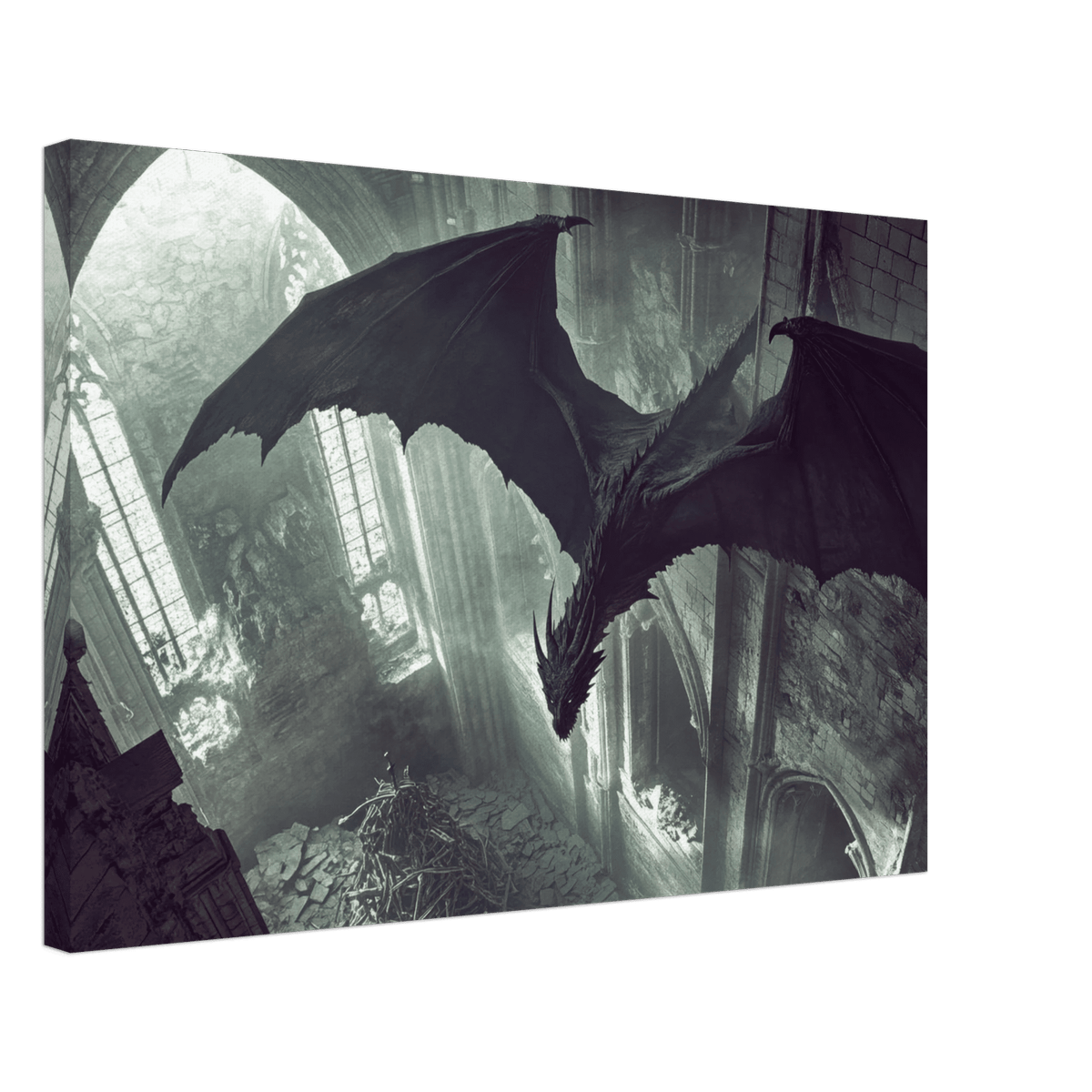 Gothic Shadow Dragons Lair Gothic Dramatic High 2 - Shop Ai Art WebShop - Digital Art online Store