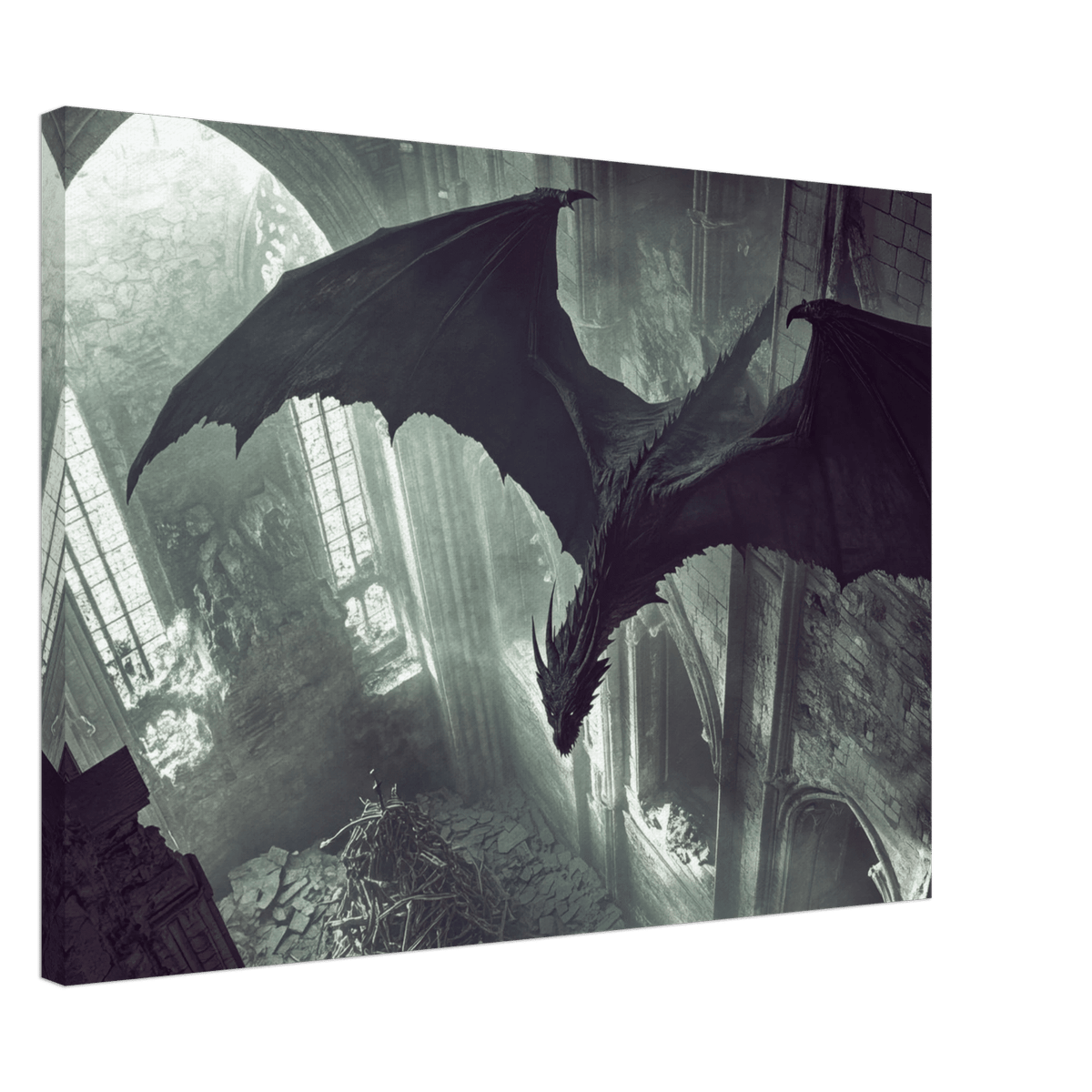 Gothic Shadow Dragons Lair Gothic Dramatic High 2 - Shop Ai Art WebShop - Digital Art online Store
