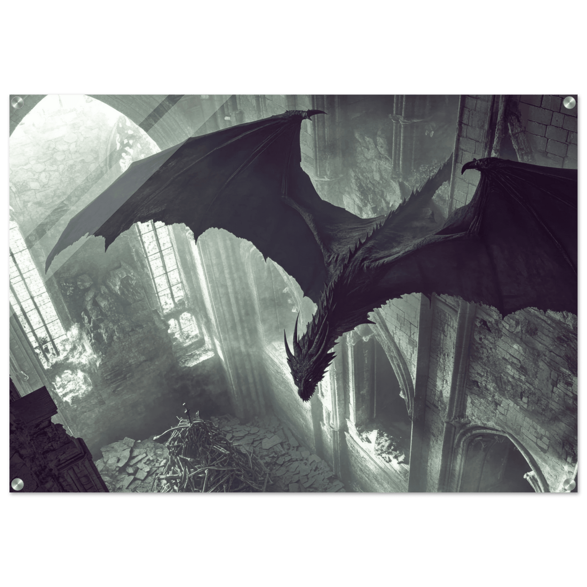 Gothic Shadow Dragons Lair Gothic Dramatic High 2 - Shop Ai Art WebShop - Digital Art online Store