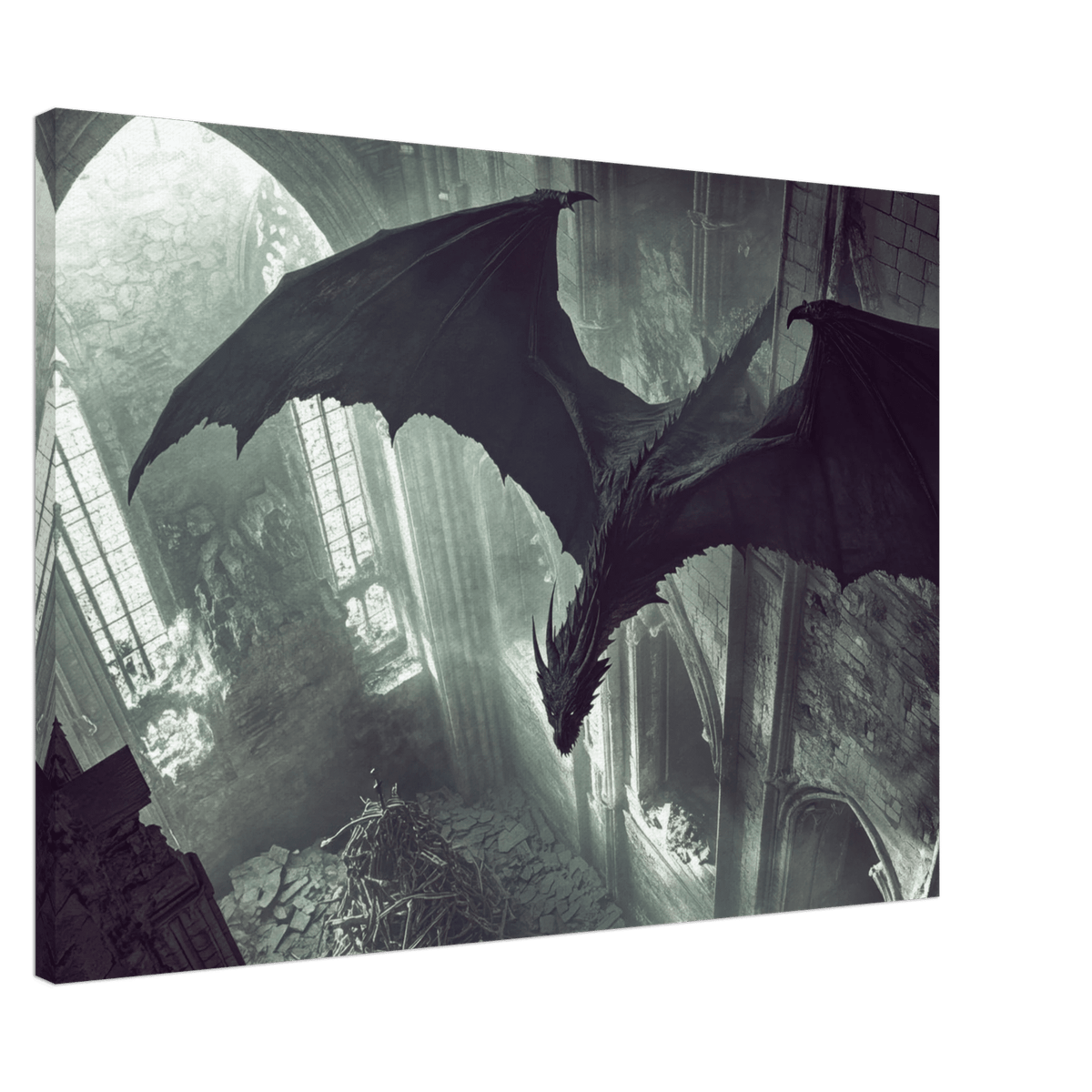 Gothic Shadow Dragons Lair Gothic Dramatic High 2 - Shop Ai Art WebShop - Digital Art online Store