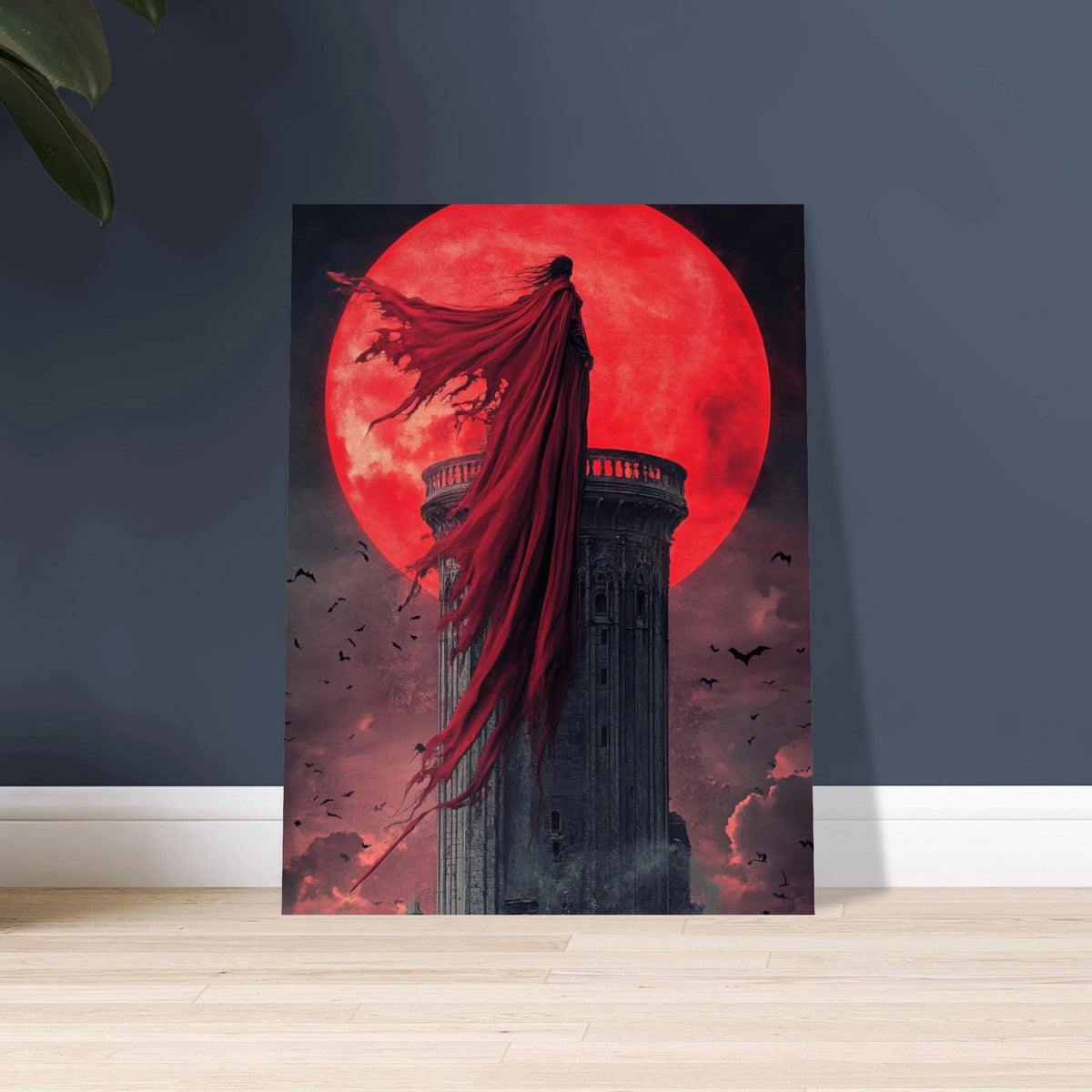 Gothic Vampire Sorcerer in a Moonlit Castle 6 - Shop Ai Art WebShop - Digital Art online Store