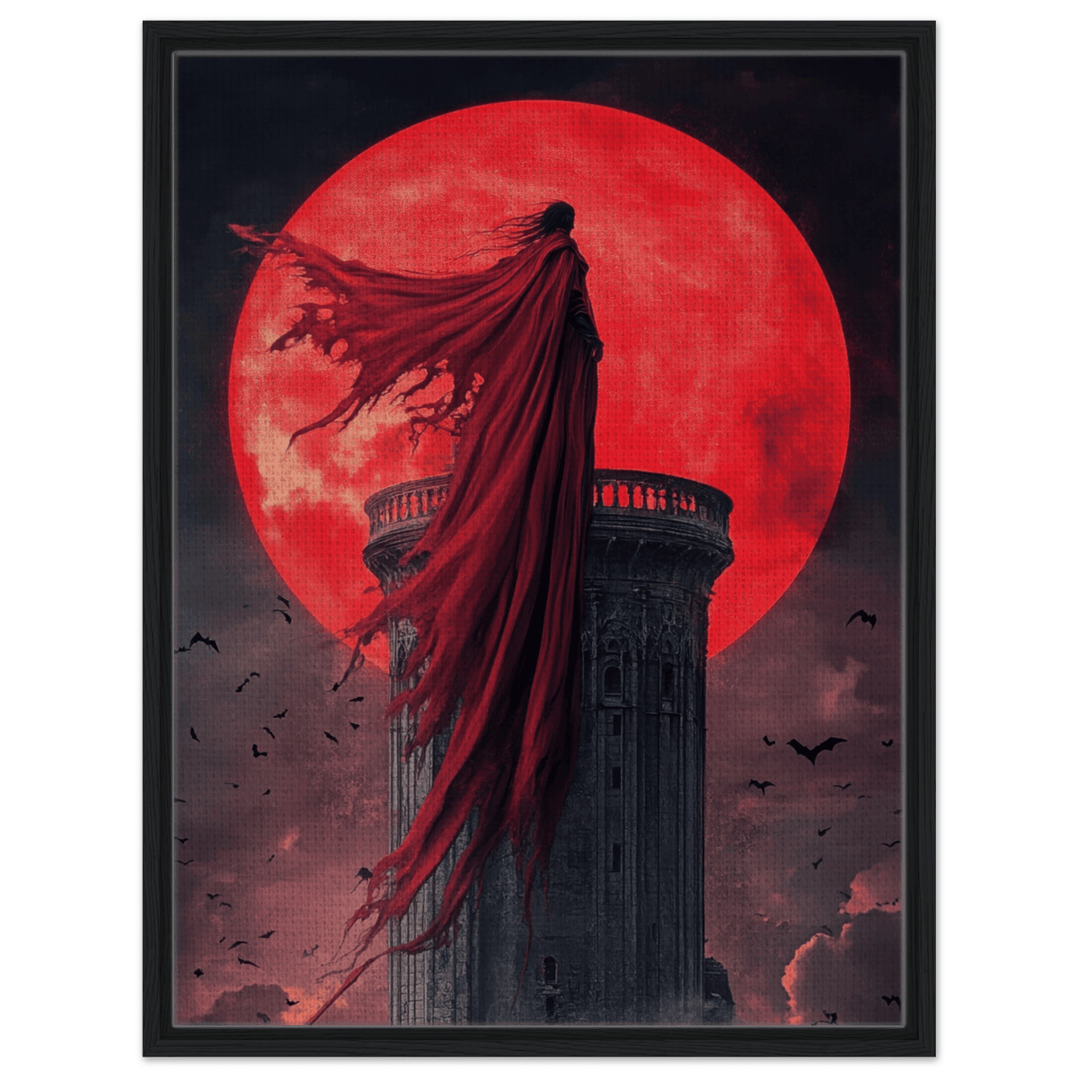 Gothic Vampire Sorcerer in a Moonlit Castle 6 - Shop Ai Art WebShop - Digital Art online Store