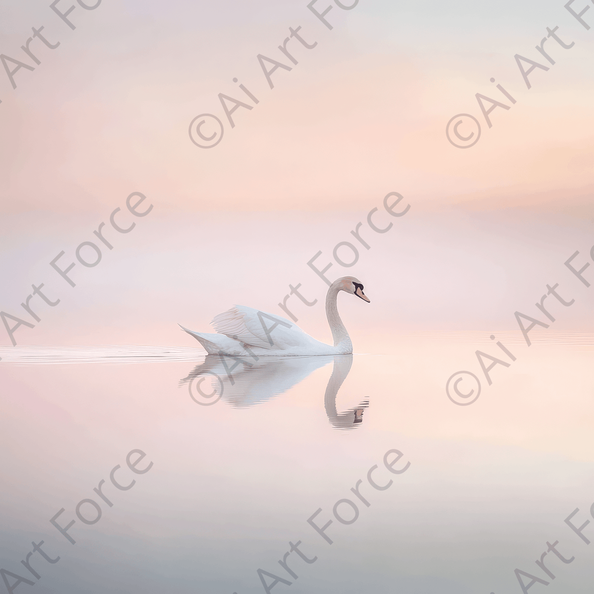 Graceful Swan on a Serene Lake 4 - Shop Ai Art WebShop - Digital Art online Store