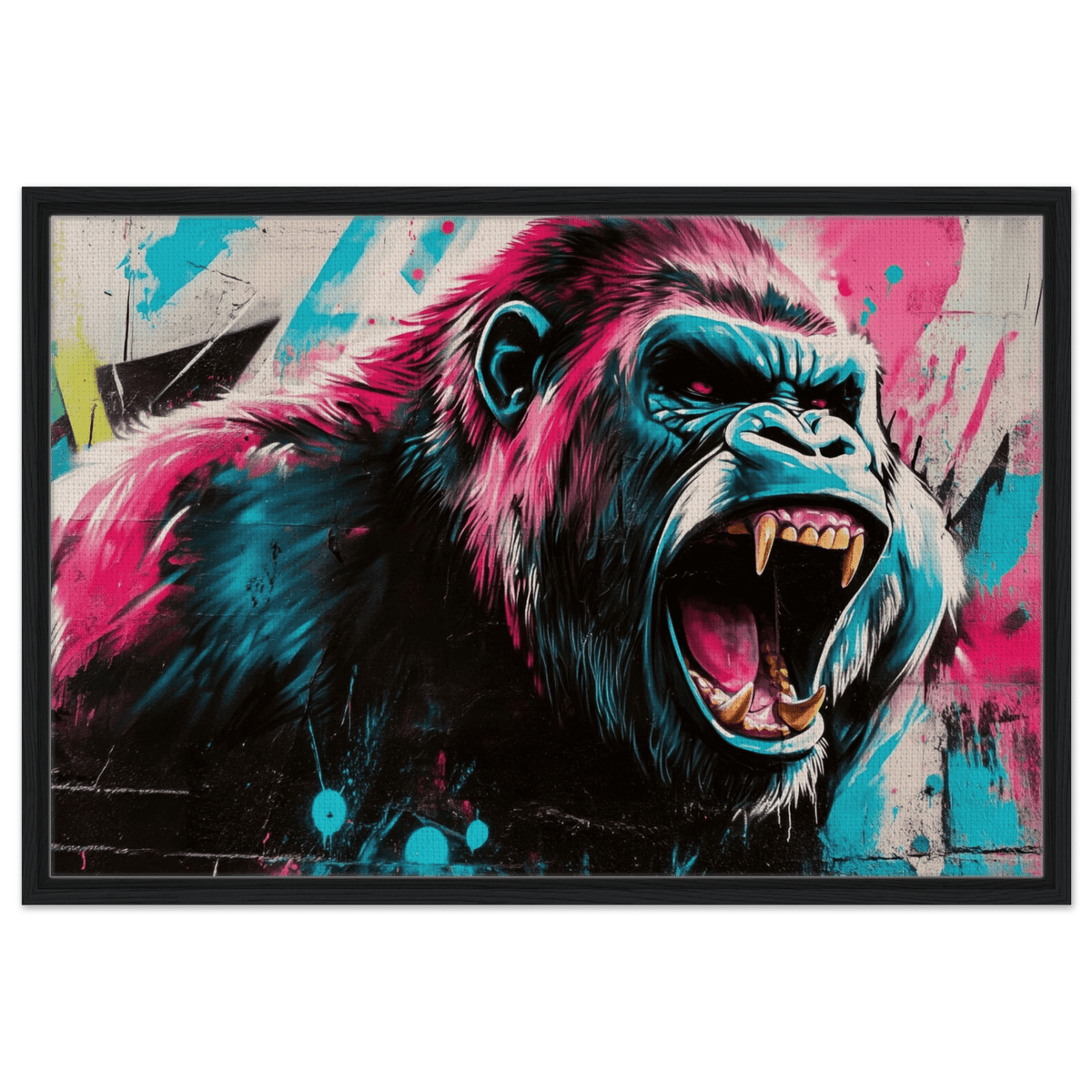 Graffiti - Style Street Art Gorilla A powerful 2 - Shop Ai Art WebShop - Digital Art online Store