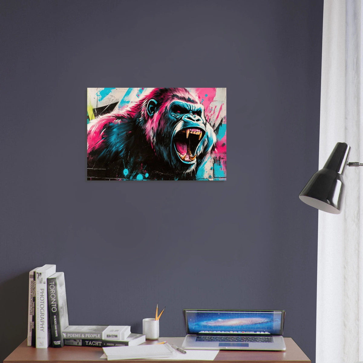 Graffiti - Style Street Art Gorilla A powerful 2 - Shop Ai Art WebShop - Digital Art online Store
