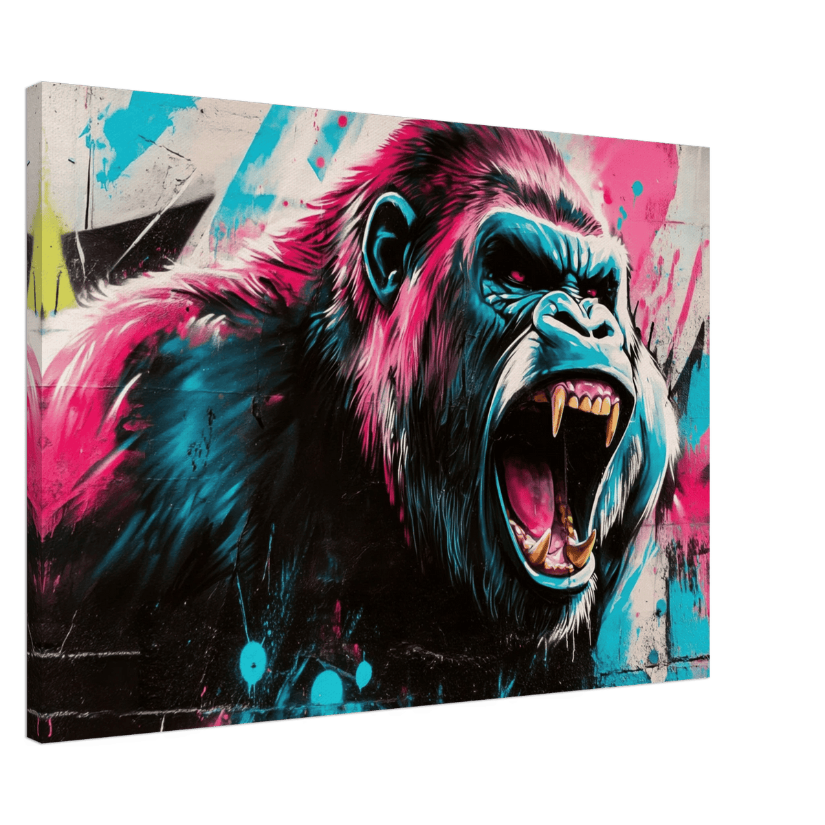 Graffiti - Style Street Art Gorilla A powerful 2 - Shop Ai Art WebShop - Digital Art online Store