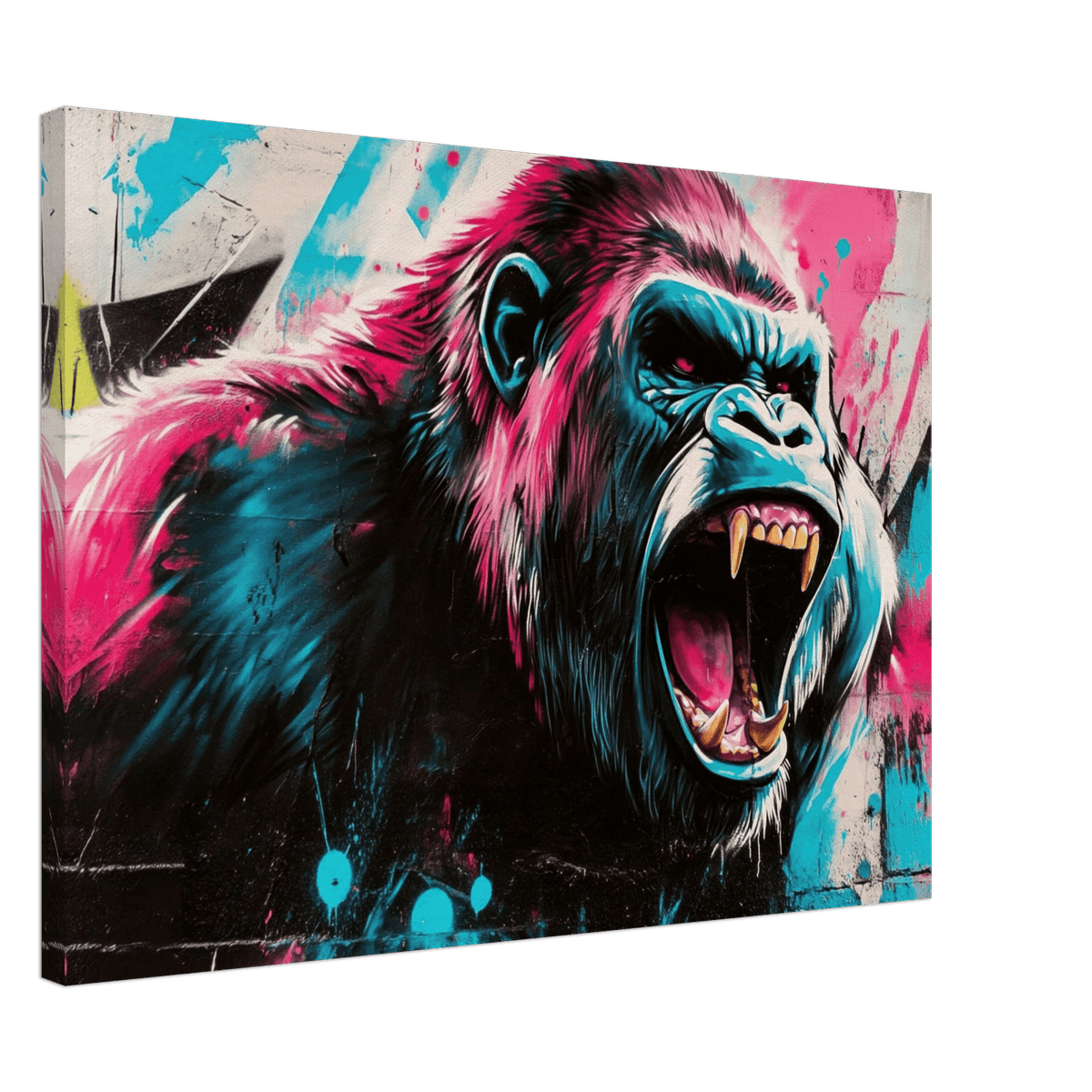 Graffiti - Style Street Art Gorilla A powerful 2 - Shop Ai Art WebShop - Digital Art online Store