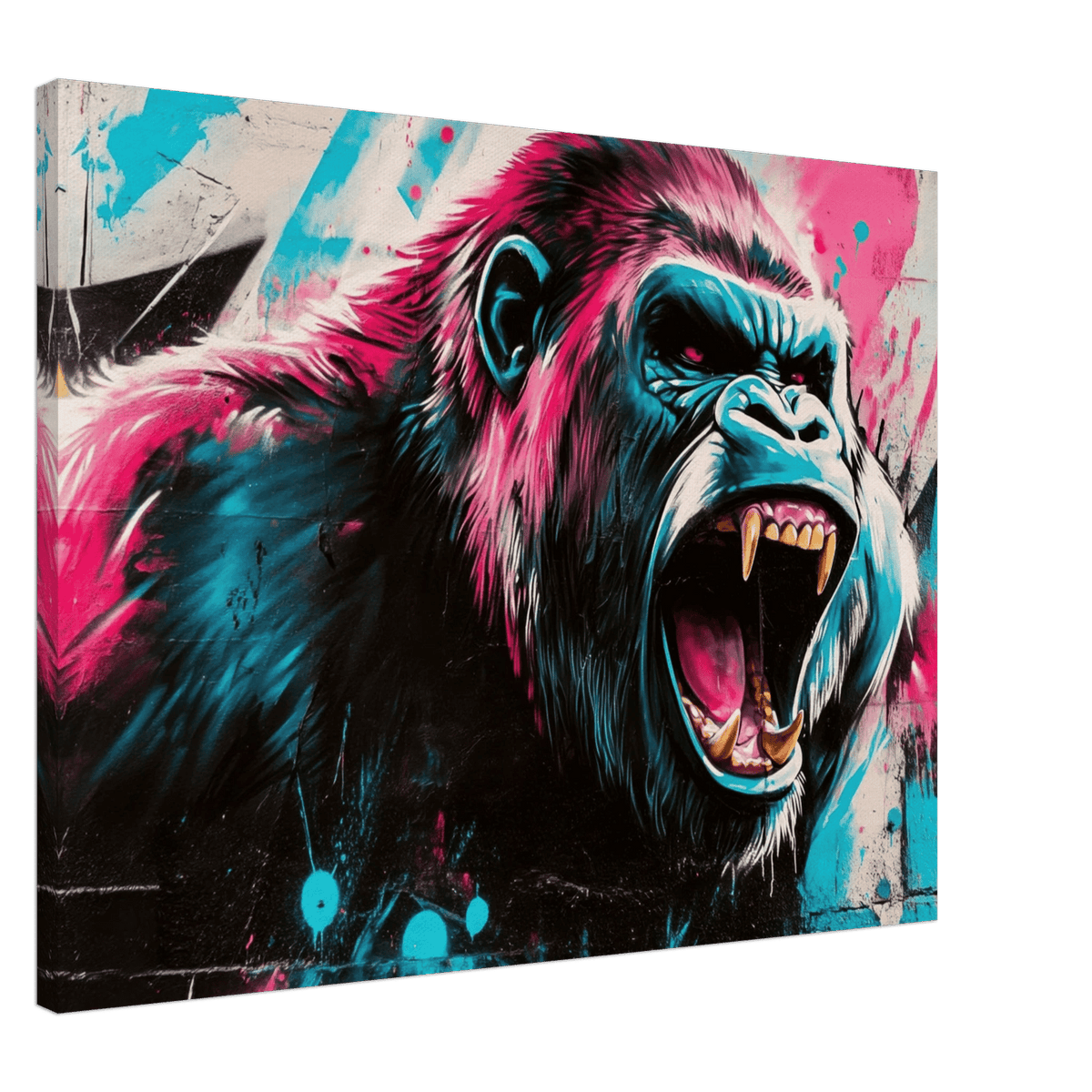 Graffiti - Style Street Art Gorilla A powerful 2 - Shop Ai Art WebShop - Digital Art online Store