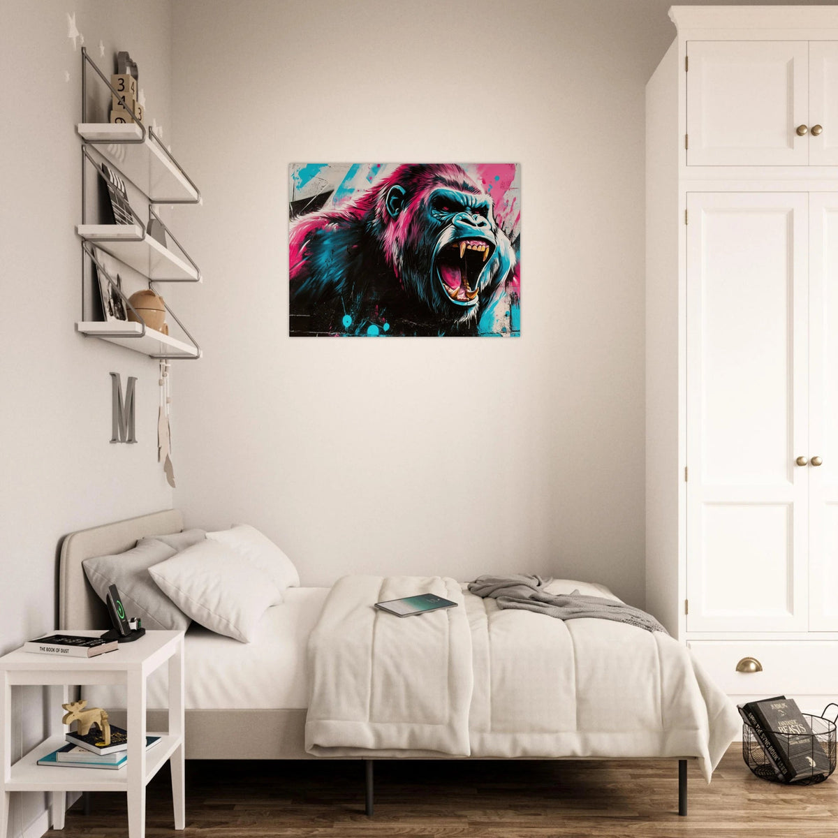 Graffiti - Style Street Art Gorilla A powerful 2 - Shop Ai Art WebShop - Digital Art online Store