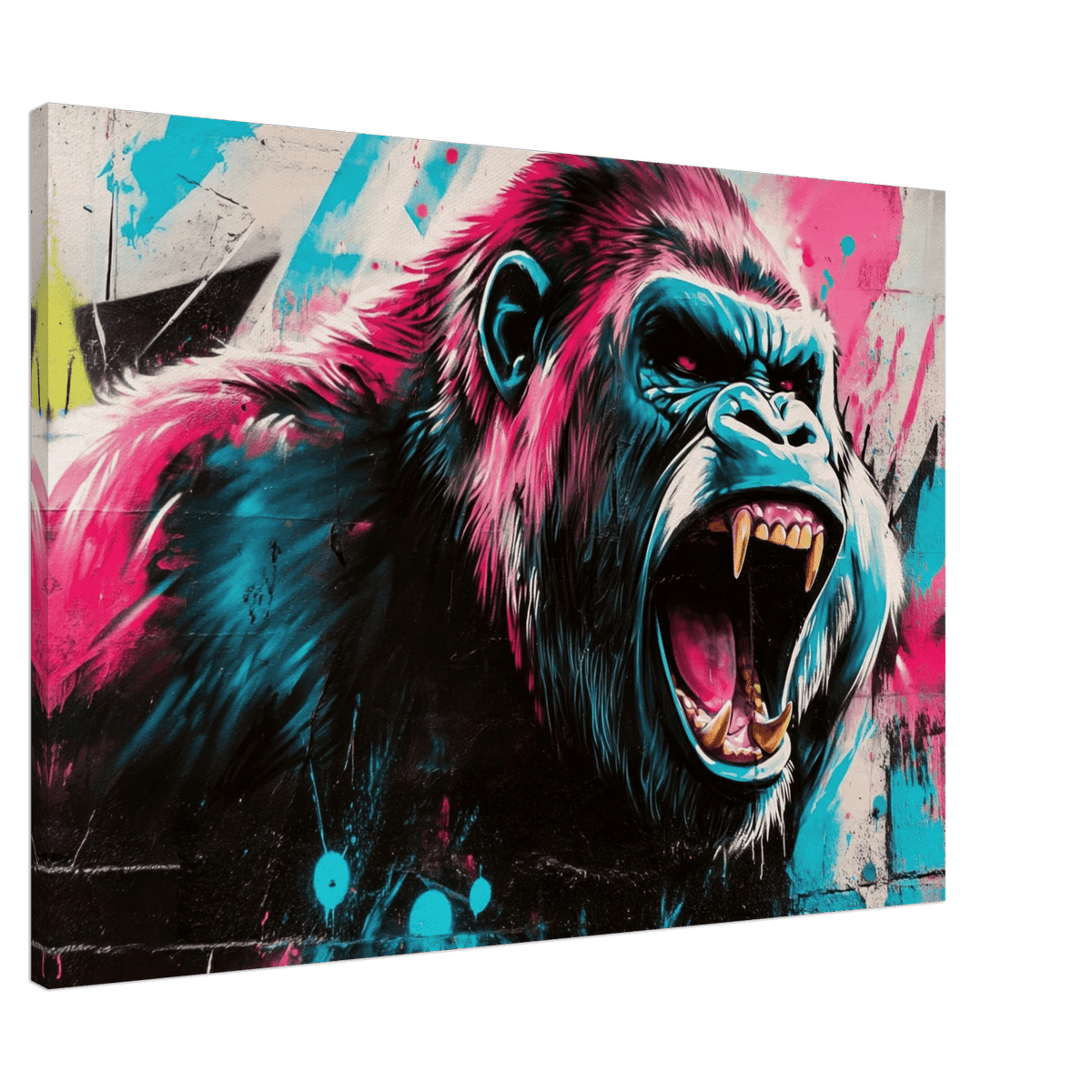 Graffiti - Style Street Art Gorilla A powerful 2 - Shop Ai Art WebShop - Digital Art online Store