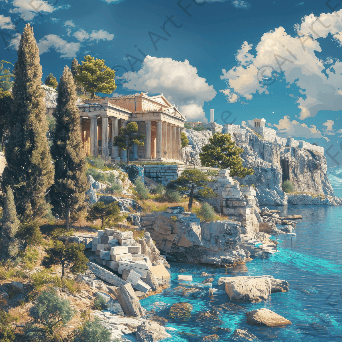 Greek Historical site - Shop Ai Art WebShop - Digital Art online Store