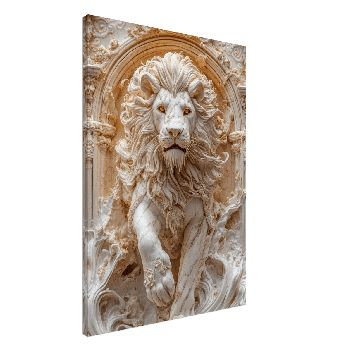 Heavenly lion mount made from white marble and 0 - Shop Ai Art WebShop - Digital Art online Store