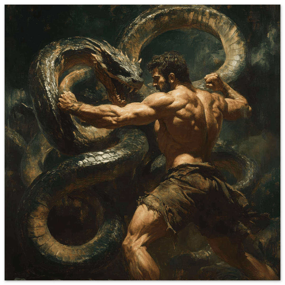 Hercules Battling the Hydra - Shop Ai Art WebShop - Digital Art online Store
