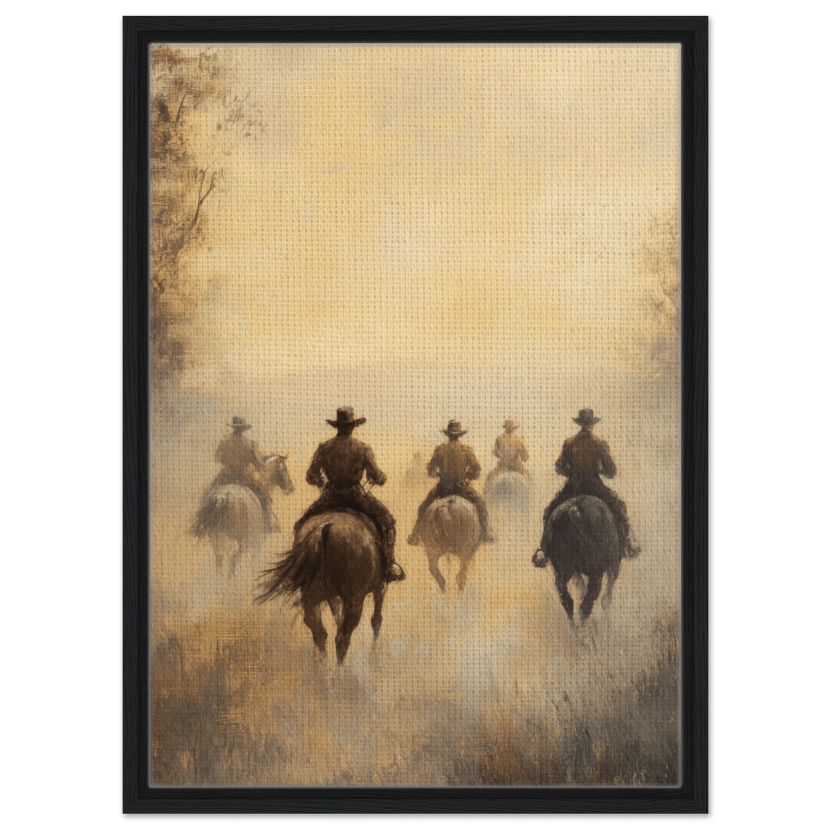 Horse Riders in the Morning Mist A group of else - Shop Ai Art WebShop - Digital Art online Store