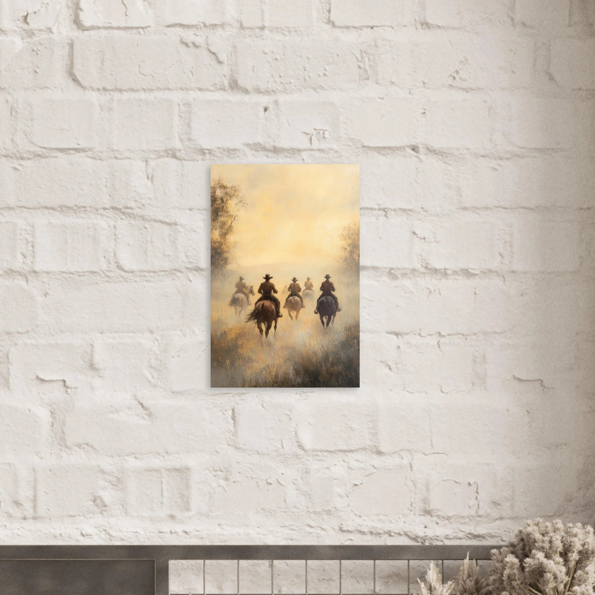 Horse Riders in the Morning Mist A group of else - Shop Ai Art WebShop - Digital Art online Store