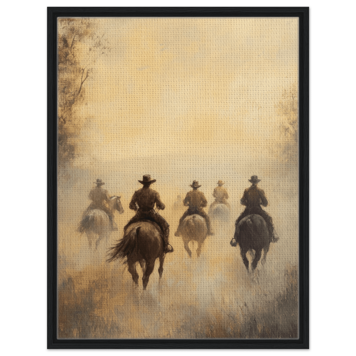 Horse Riders in the Morning Mist A group of else - Shop Ai Art WebShop - Digital Art online Store
