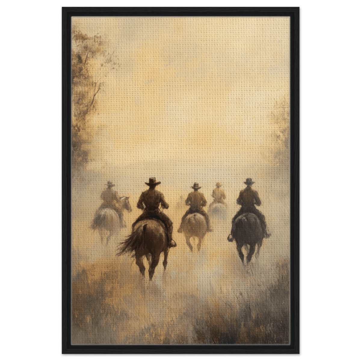 Horse Riders in the Morning Mist A group of else - Shop Ai Art WebShop - Digital Art online Store