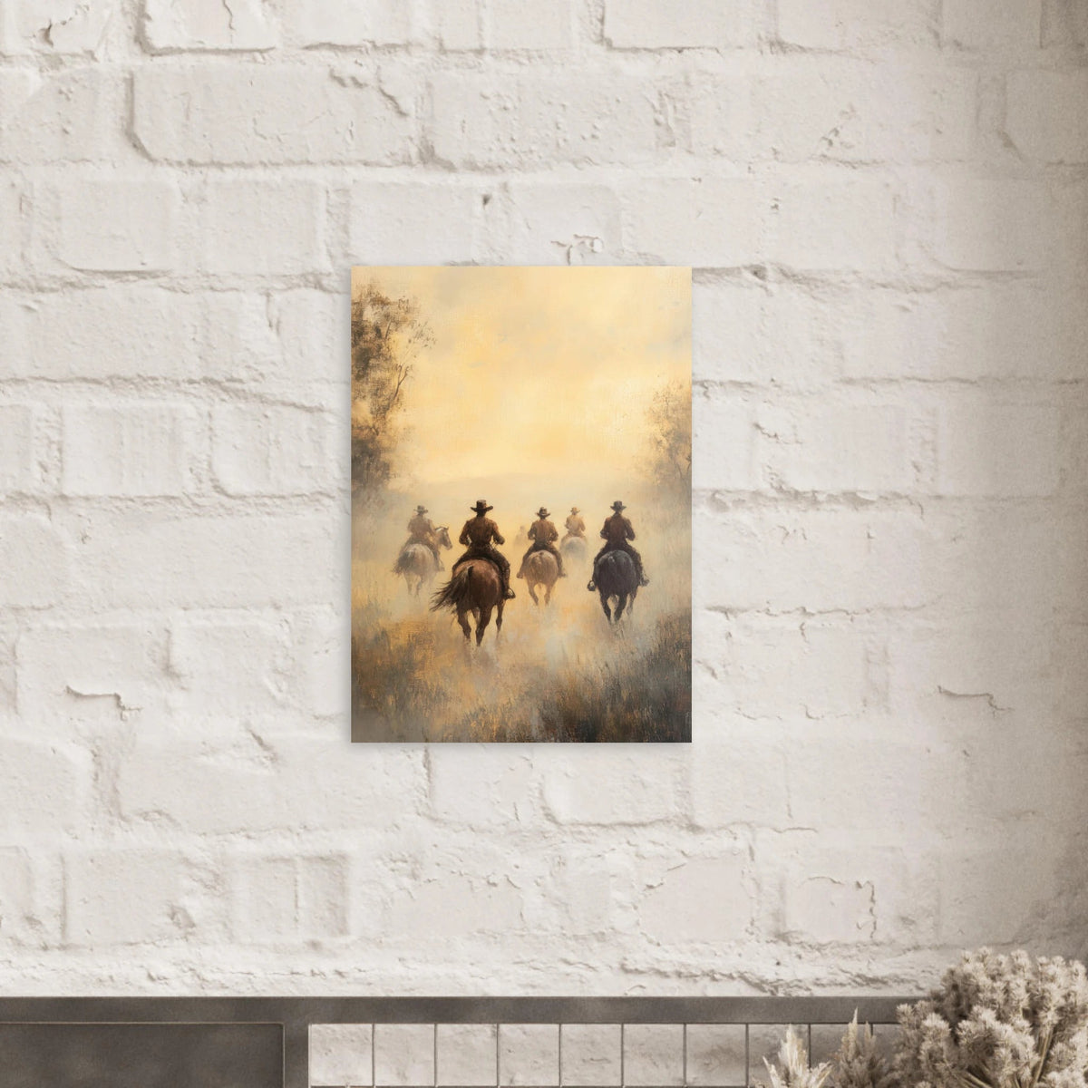 Horse Riders in the Morning Mist A group of else - Shop Ai Art WebShop - Digital Art online Store