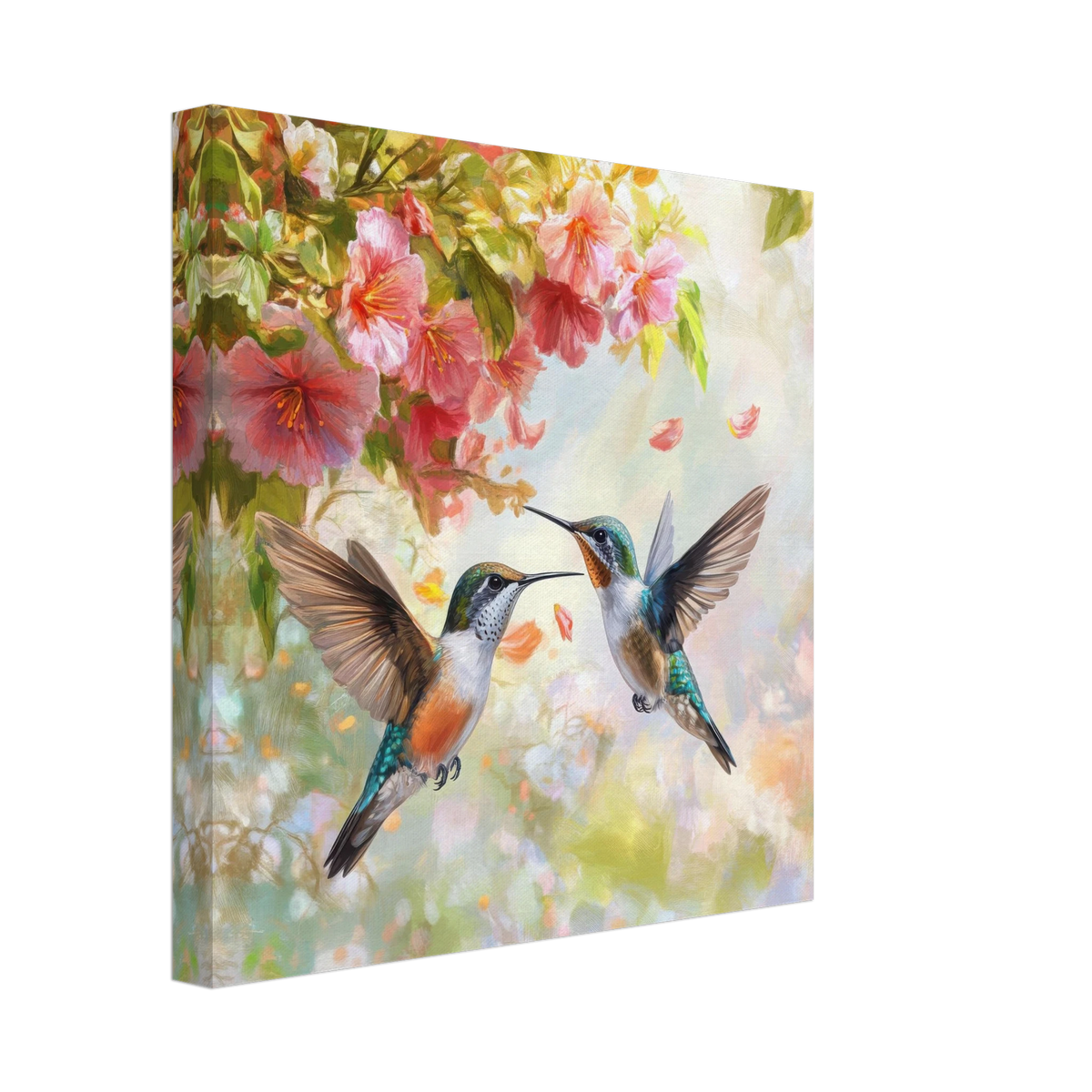 Hummingbirds Feeding on Flowers 1 - Shop Ai Art WebShop - Digital Art online Store