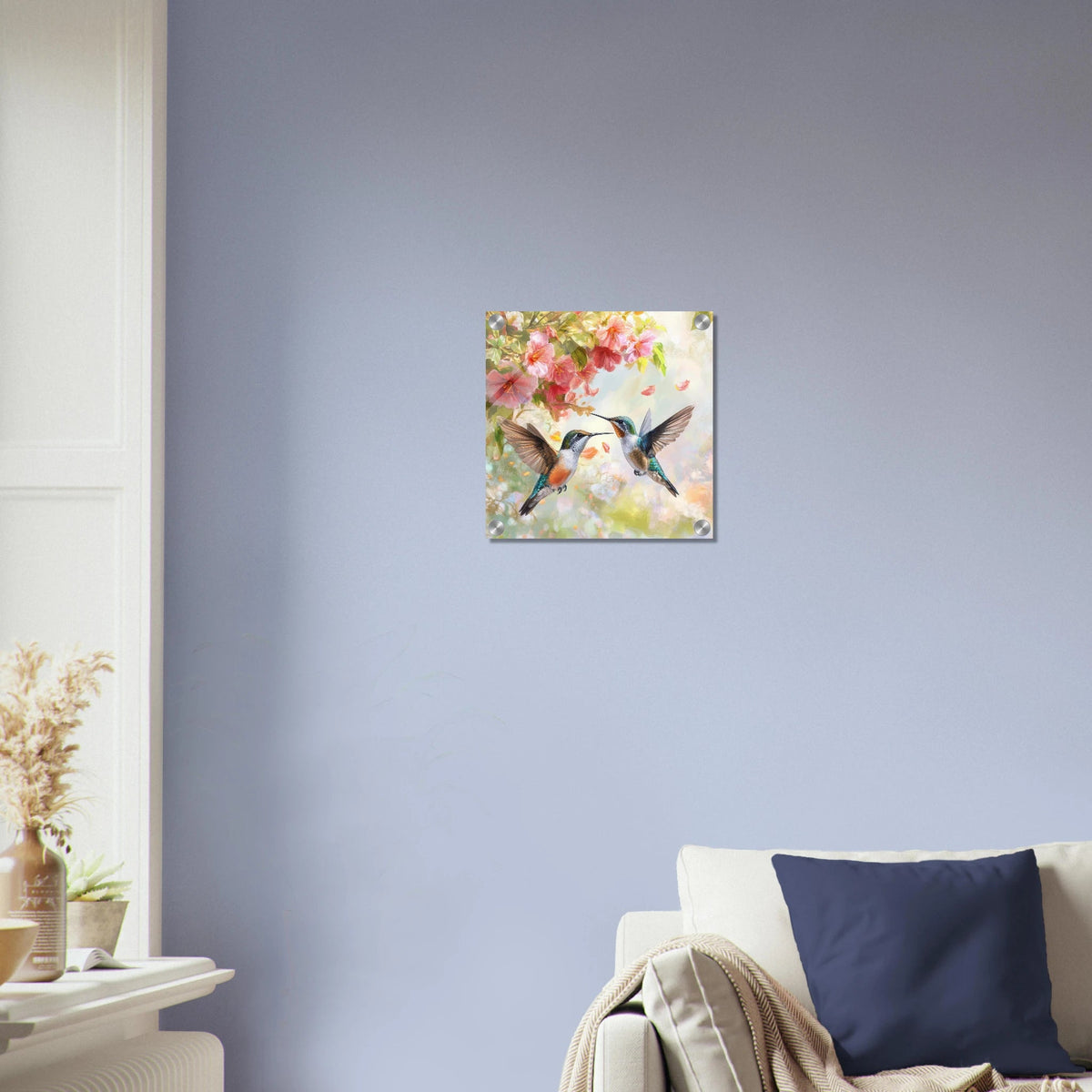 Hummingbirds Feeding on Flowers 1 - Shop Ai Art WebShop - Digital Art online Store