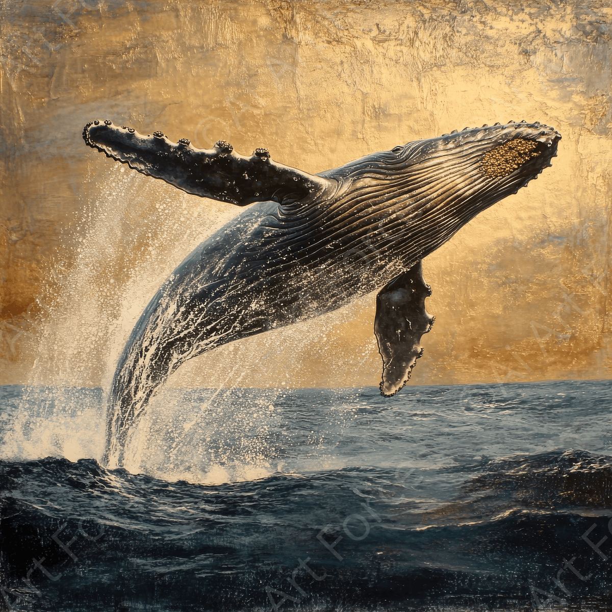 Humpback Whale Breaching the Ocean 2 - Shop Ai Art WebShop - Digital Art online Store