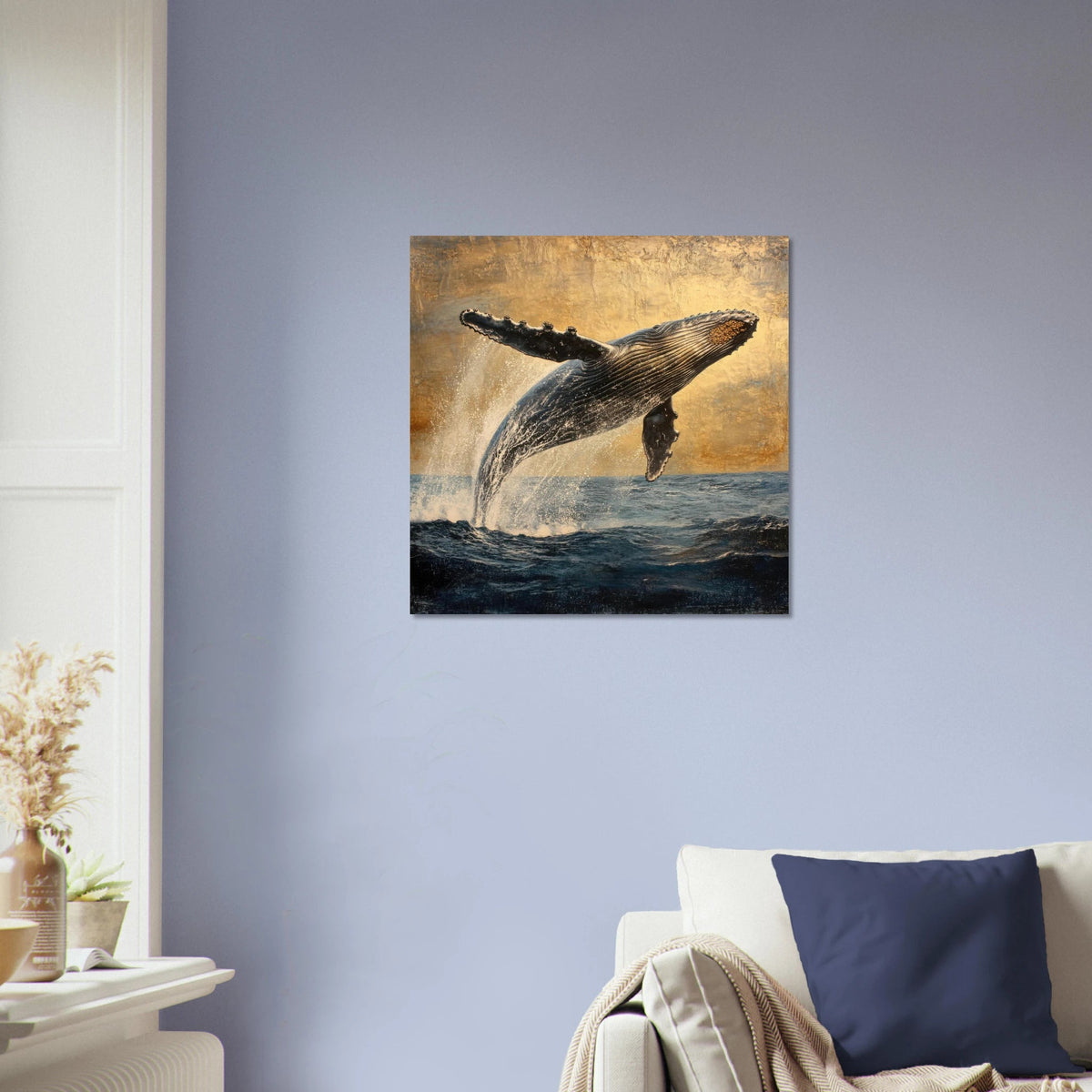 Humpback Whale Breaching the Ocean - Shop Ai Art WebShop - Digital Art online Store
