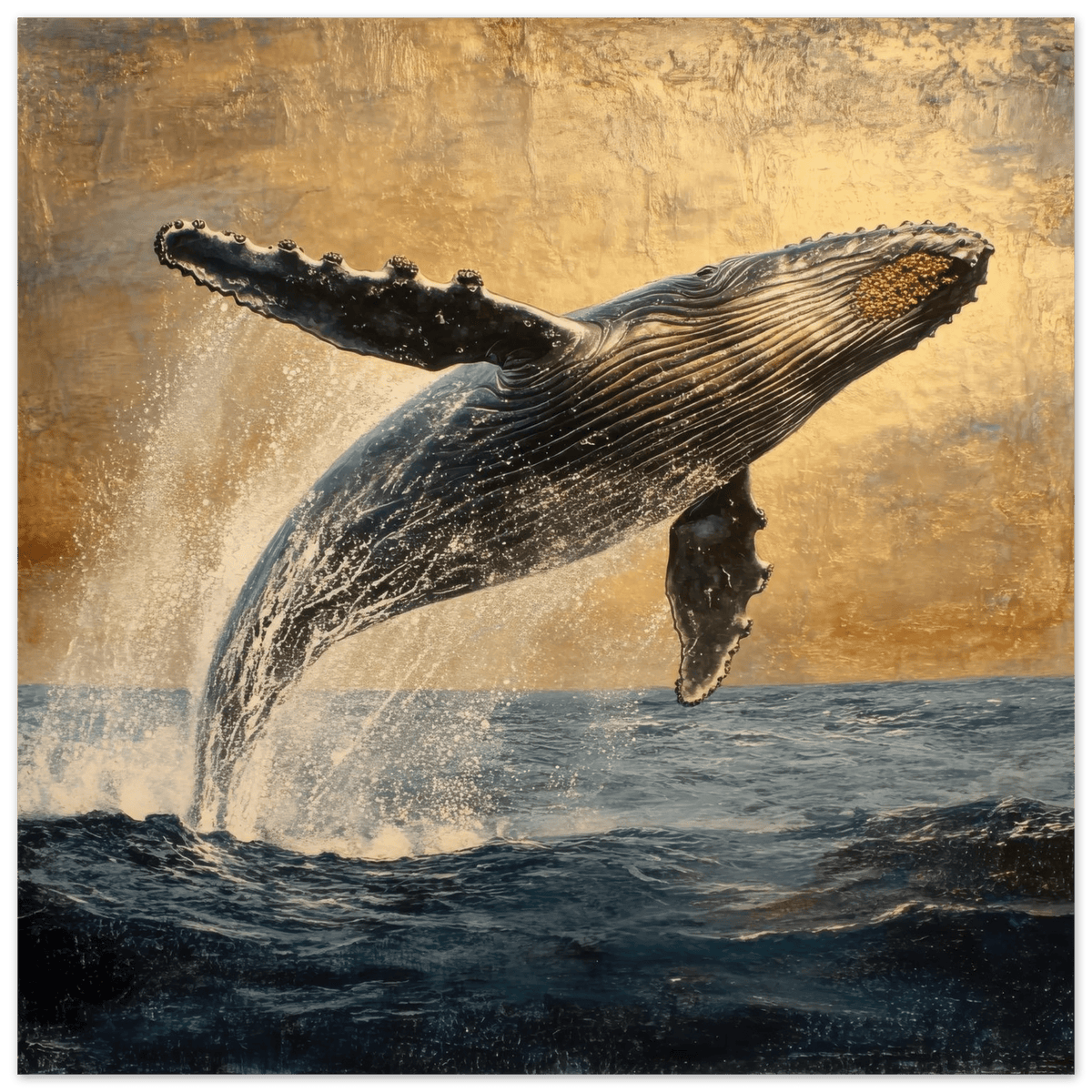 Humpback Whale Breaching the Ocean - Shop Ai Art WebShop - Digital Art online Store