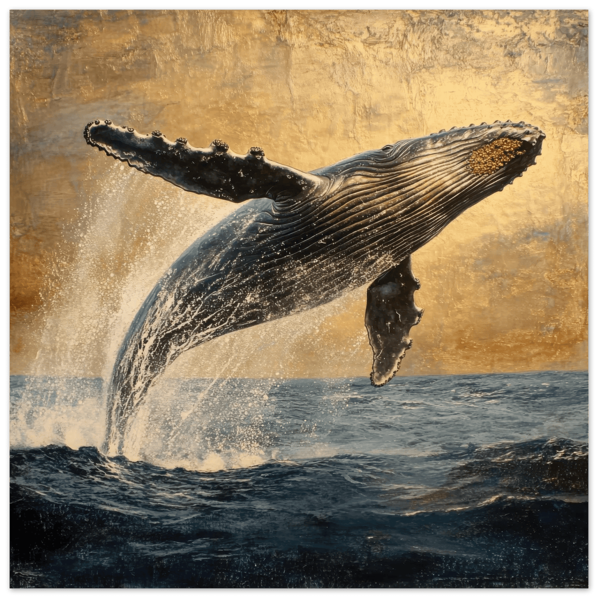 Humpback Whale Breaching the Ocean - Shop Ai Art WebShop - Digital Art online Store