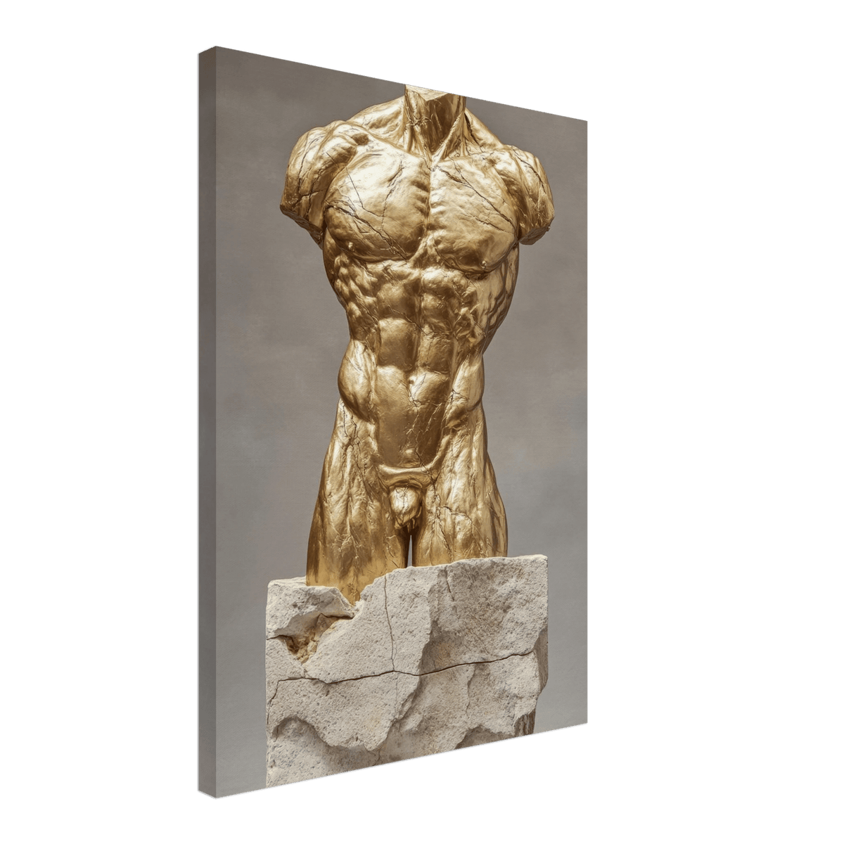 Hybrid centaur torso cast in brushed gold marb 2 - Shop Ai Art WebShop - Digital Art online Store