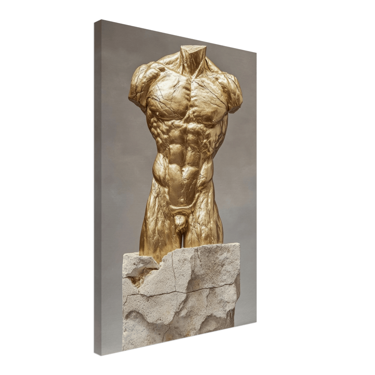 Hybrid centaur torso cast in brushed gold marb 2 - Shop Ai Art WebShop - Digital Art online Store